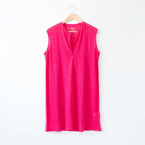 AZALE PINKリネン フレンチスリ-ブチュニック・画像