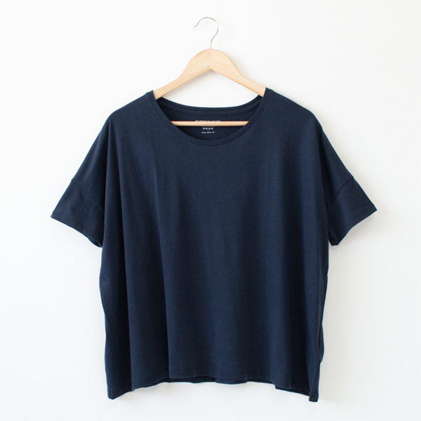 MARINEコットン ラウンドネック カットソ-・画像