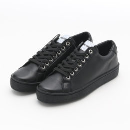 36.0レザ-スニ-カ- ITOH CLASSIC BLACK-BLACK・画像