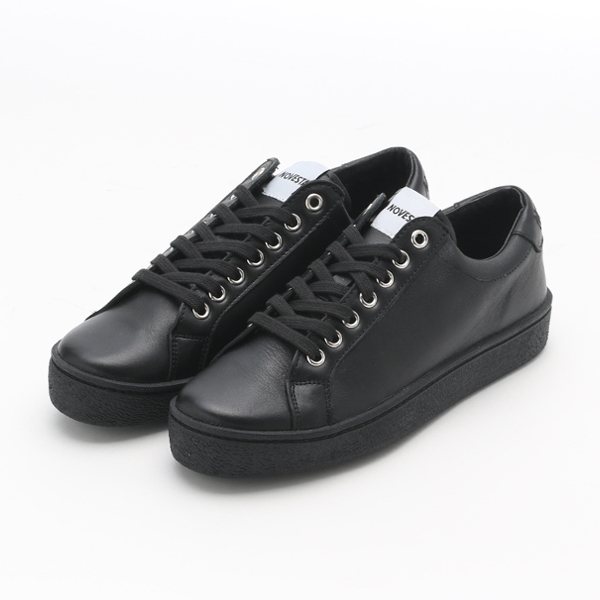 39.0レザ-スニ-カ- ITOH CLASSIC BLACK-BLACK・画像