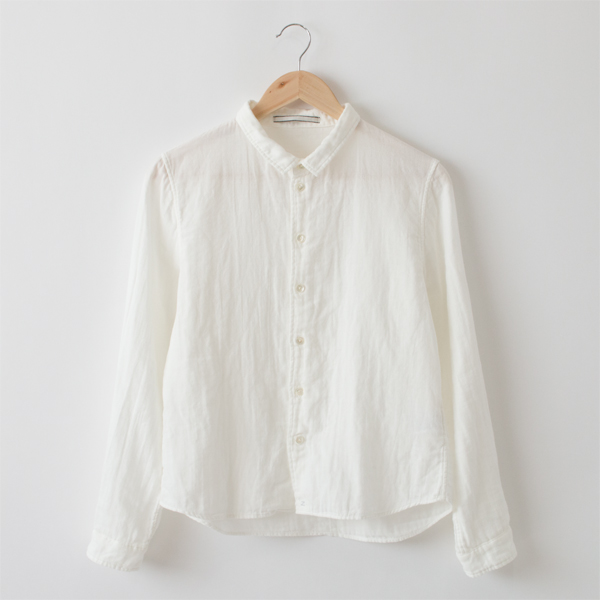 WHITE 2ス-ピマコットン二重ガ-ゼシャツ・画像