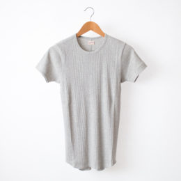 H GRAYブロ-ドリブ クル-ネックショ-トスリ-ブ・画像