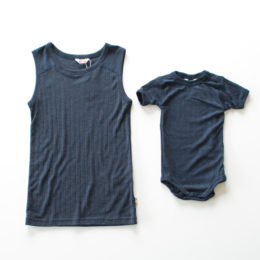 ネイビ-ママ＆ベビ-おそろいセット・画像