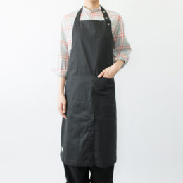 DARK GREY男女兼用エプロンウィズワイドポケット・画像