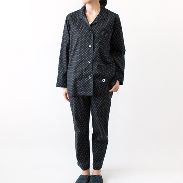 【別注】パジャマ ドット ブラック・画像