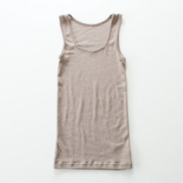 ウ-ルシルク キャメルメリノウ-ル タンクトップ・画像