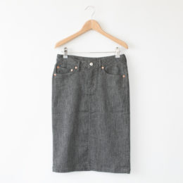 5【別注】RELAX DENIMスカ-ト CHARCOAL HEATHER・画像