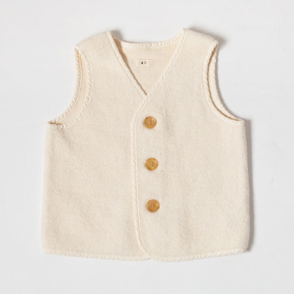 生成起毛コットン キッズベスト・画像