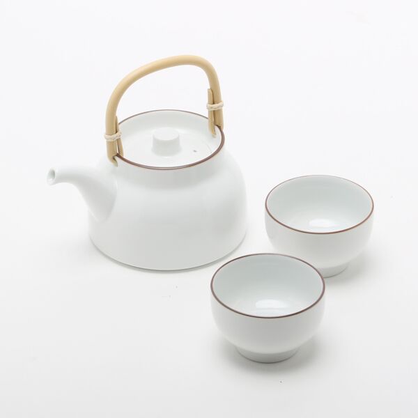 白ベ-シック 土瓶・汲出セット・画像