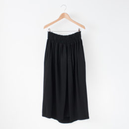 ブラックバンブ-ウ-ル ギャザ-スカ-ト・画像