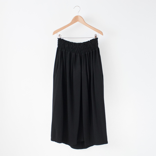 ブラックバンブ-ウ-ル ギャザ-スカ-ト・画像