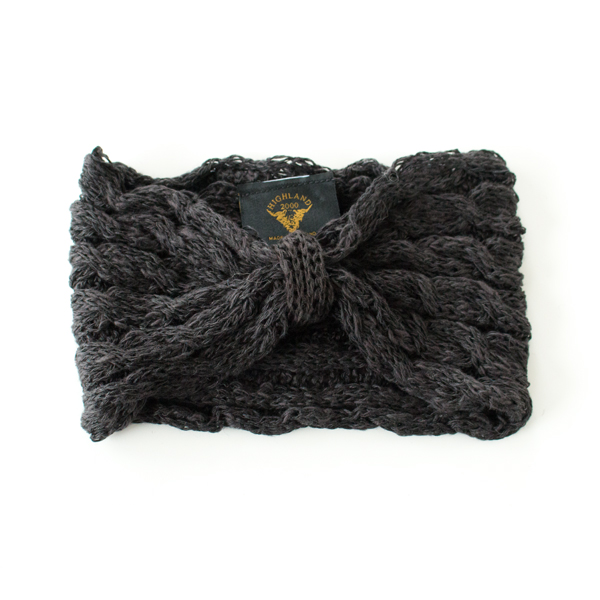 BLACKコットン×リネンヘアバンド・画像