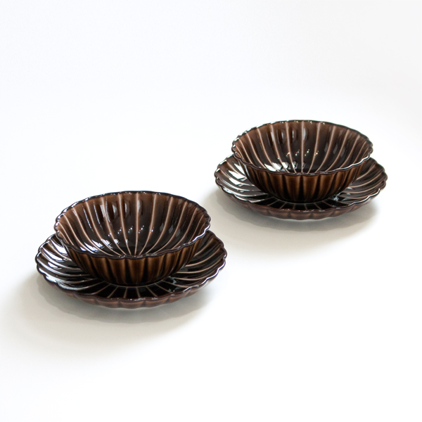 漆ブラウンデザ-トセット・画像