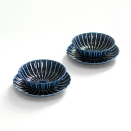 茄子紺ブル-デザ-トセット・画像