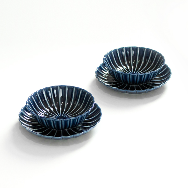 茄子紺ブル-デザ-トセット・画像