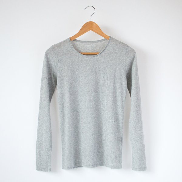 BRUME CHINEコットンカシミヤ クル-ネックカットソ-・画像