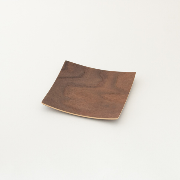 ウォルナット木製プレ-トスクエア S・画像