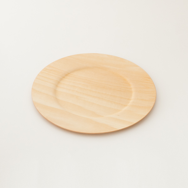 シナノキ木製ワイドリム皿 S・画像