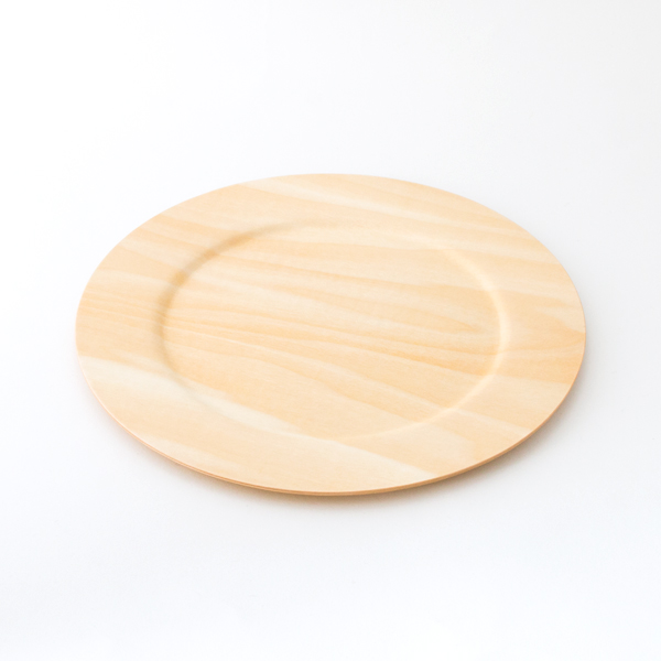 シナノキ木製ワイドリム皿 M・画像