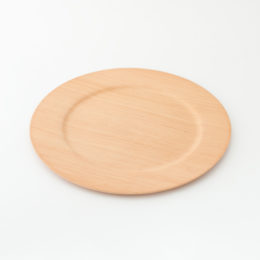 ベイマツ木製ワイドリム皿 M・画像