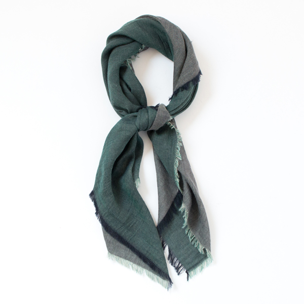 KHAKI【別注】ダブルフェイススカ-フ (90×90)・画像