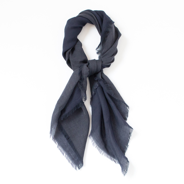 NAVY【別注】ダブルフェイススカ-フ (90×90)・画像