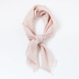 PINK-BEIGE【別注】ダブルフェイススカ-フ (70×70)・画像