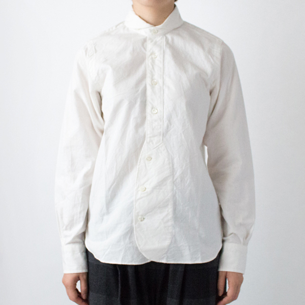 0起毛丸襟シャツ・画像