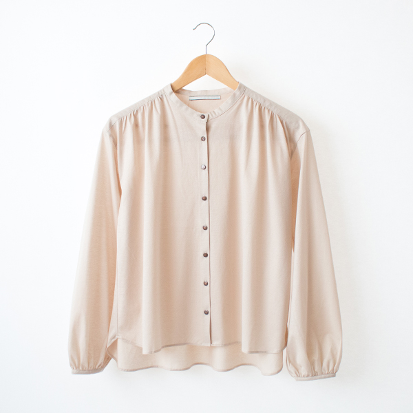 PINK BEIGE蜂巣柄ジャカ-ド ブラウス・画像