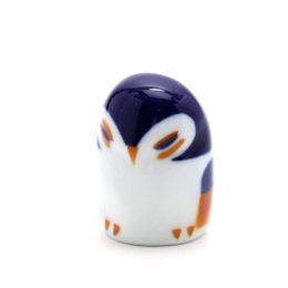 フクロウ / うたたね陶製置物 鳥・画像