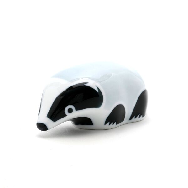 アナグマ陶製置物 動物・画像