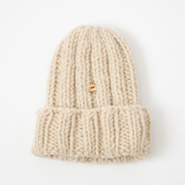 ナチュラルホワイトニットキャップ Muffi・画像