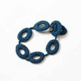 ネイビ-ブレスレット OVAL SILK・画像