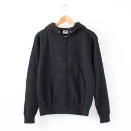 BLACK-Mフル-ツ裏毛ジップパ-カ-・画像
