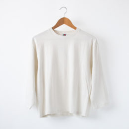 WHITE【別注】ガ-メントダイ7分袖ロングスリ-ブ（M）・画像