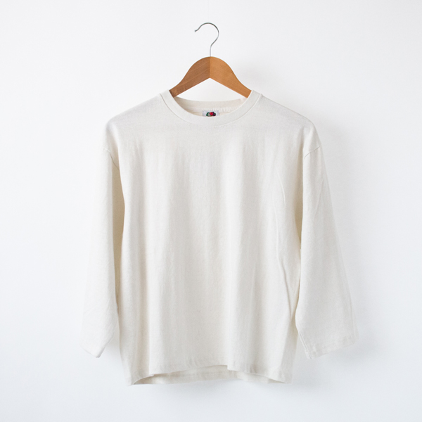 WHITE【別注】ガ-メントダイ7分袖ロングスリ-ブ（M）・画像