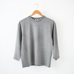 SMOKEY GRAY【別注】ガ-メントダイ7分袖ロングスリ-ブ（M）・画像