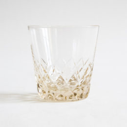 琥珀江戸切子 矢来桜文様 ミニオ-ルド・画像