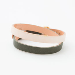 カ-キ/ヌメ【別注】7mm幅ツ-トンベルト 二重巻き・画像