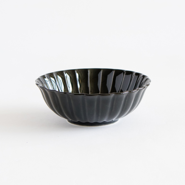 墨ブラックぎやまん陶 浅小鉢・画像