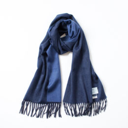 マフラ- Arran Semi Reversible NAVY×BLUEJAY・画像