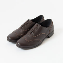 40TRAVEL SHOES ウイングチップ レイン DBR・画像