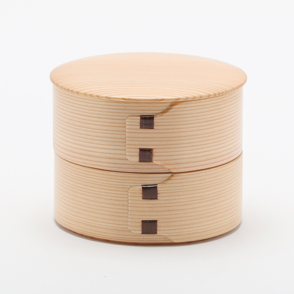 丸二段 わっぱ弁当箱・画像