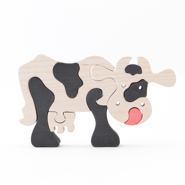 FAUNA ファウナ 木製 パズル 動物 ウシ・画像