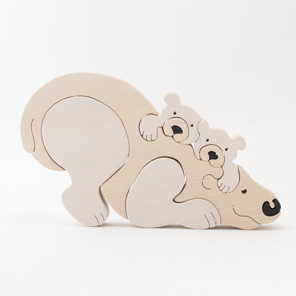 FAUNA ファウナ 動物の親子 シロクマ・画像