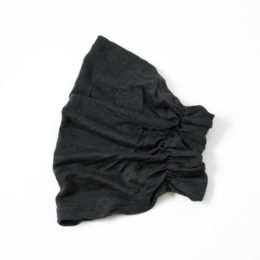 BLACKリネン ギャザ-ヘアバンド・画像