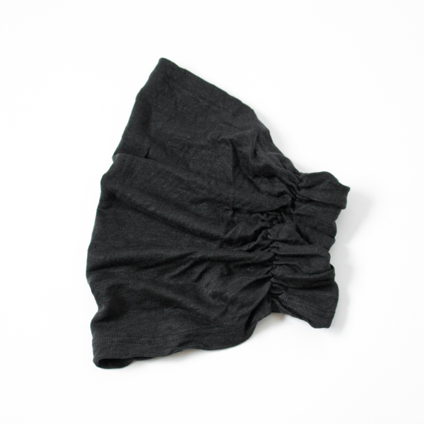 BLACKリネン ギャザ-ヘアバンド・画像