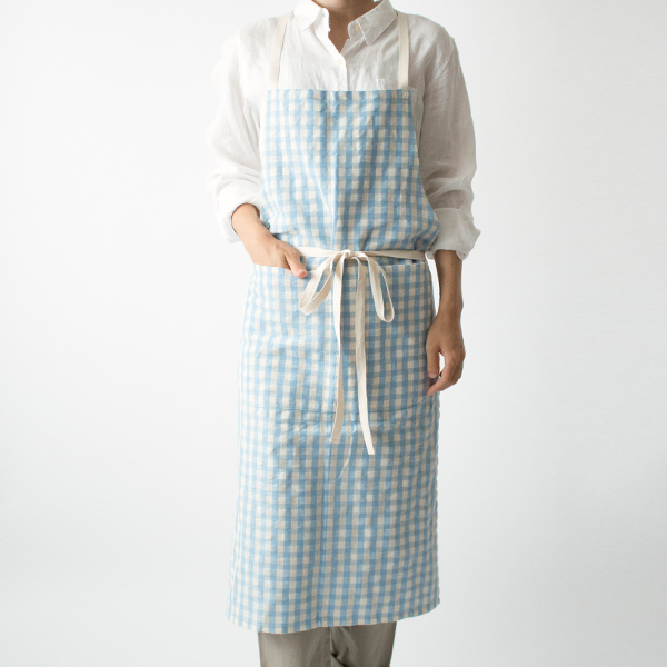 SAXギンガムフルエプロン・画像
