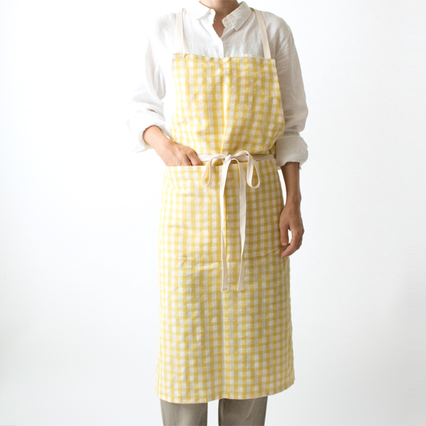 MUSTARDギンガムフルエプロン・画像