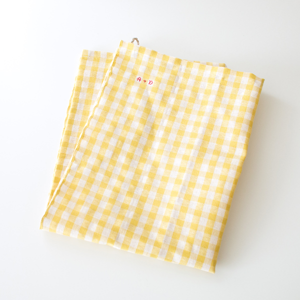 MUSTARDギンガムトルション（キッチンクロス）・画像